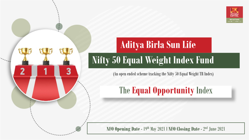 Aditya Birla Sun Life Nifty 50 Equal Weight Index Fund
