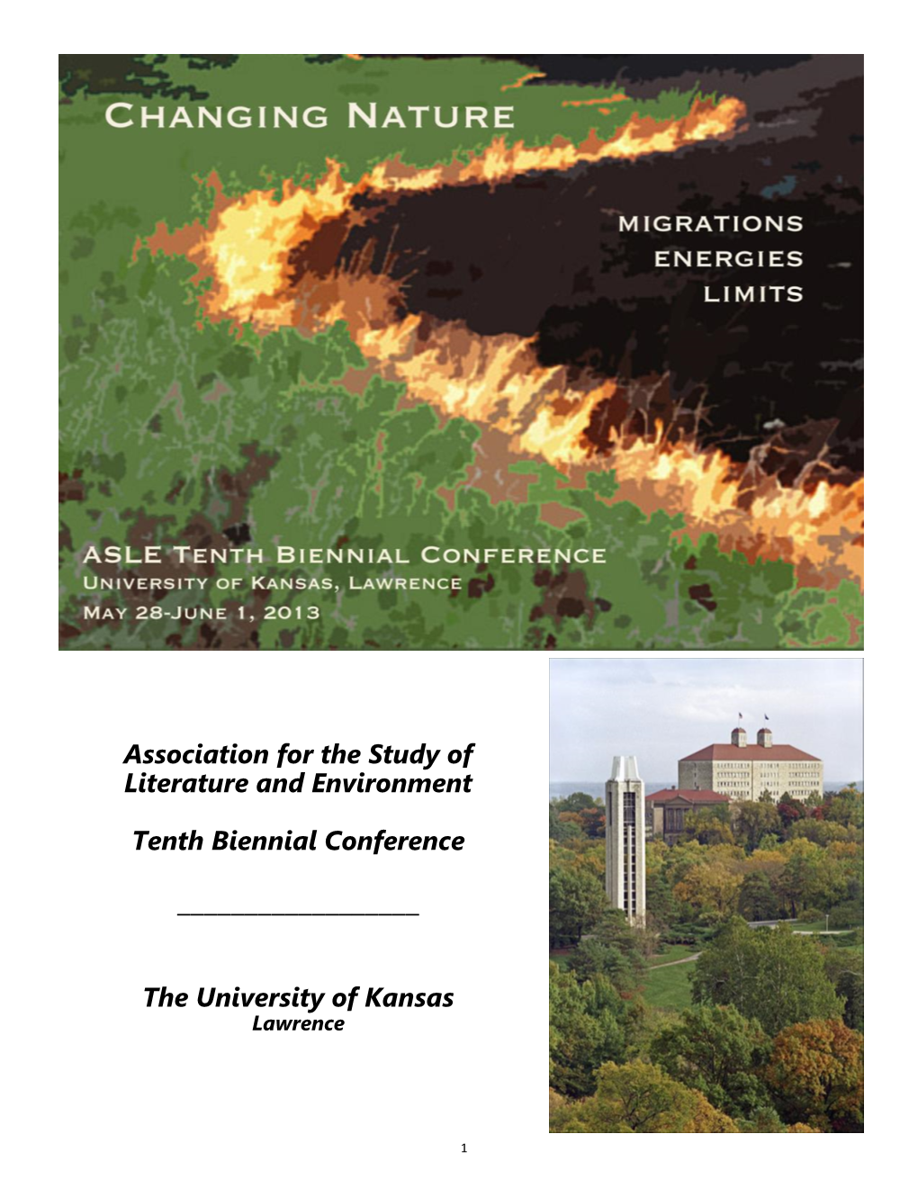 Association for the Study of Literature and Environment Tenth Biennial Conference