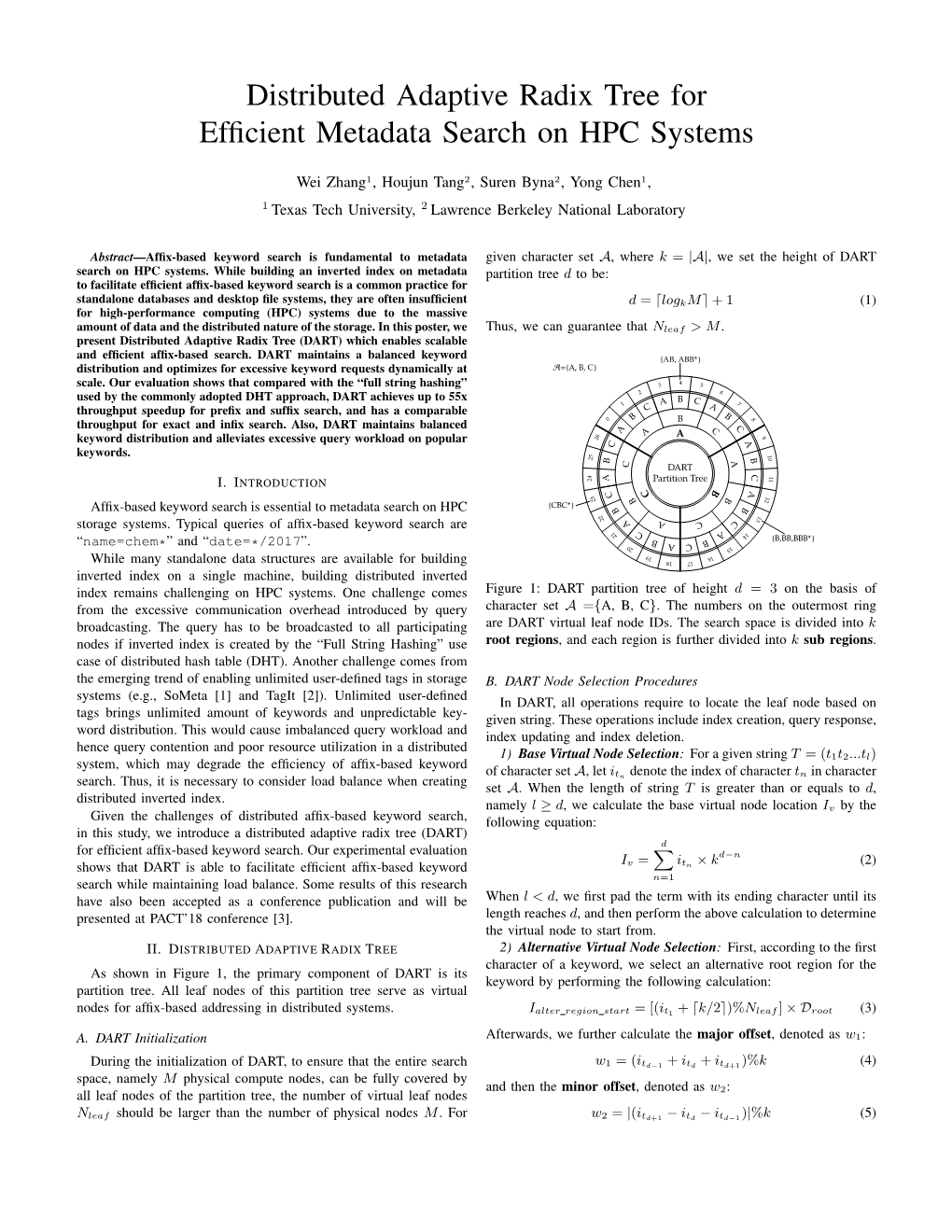 Distributed Adaptive Radix Tree for Efficient Metadata Search on HPC