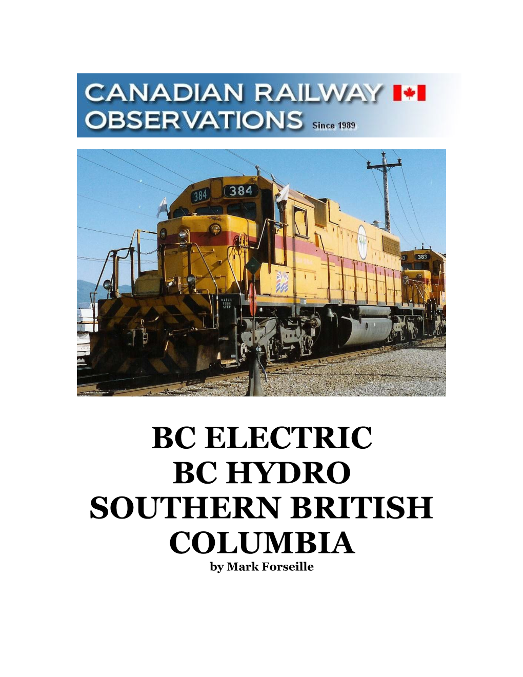 Bc Electric Bc Hydro Southern British Columbia