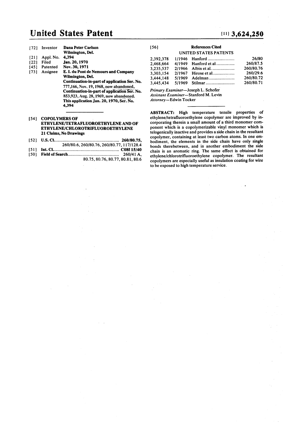 United States Patent (113,624,250