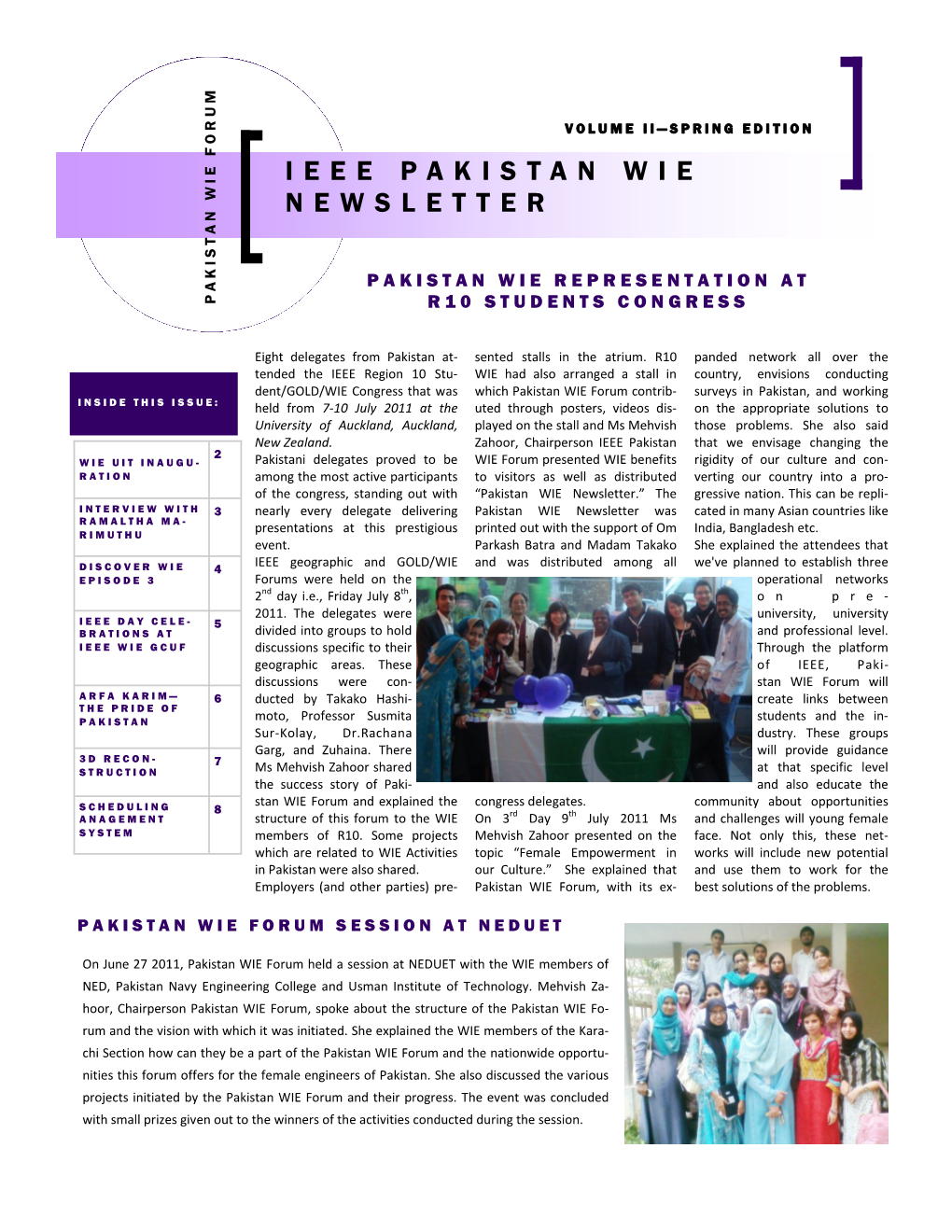 Ieee Pakistan Wie Newsletter