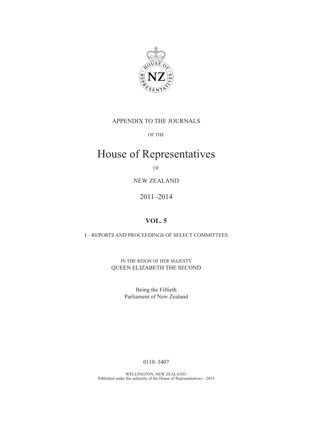 Volume 5 AJHR 50 Parliament.Pdf