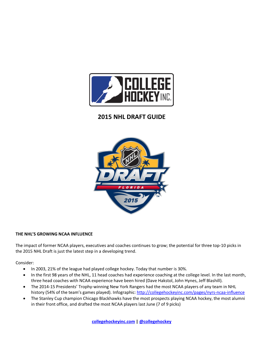 2015 Nhl Draft Guide