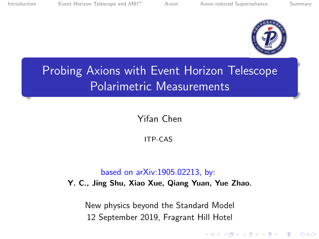 Probing Axions with Event Horizon Telescope Polarimetric Measurements