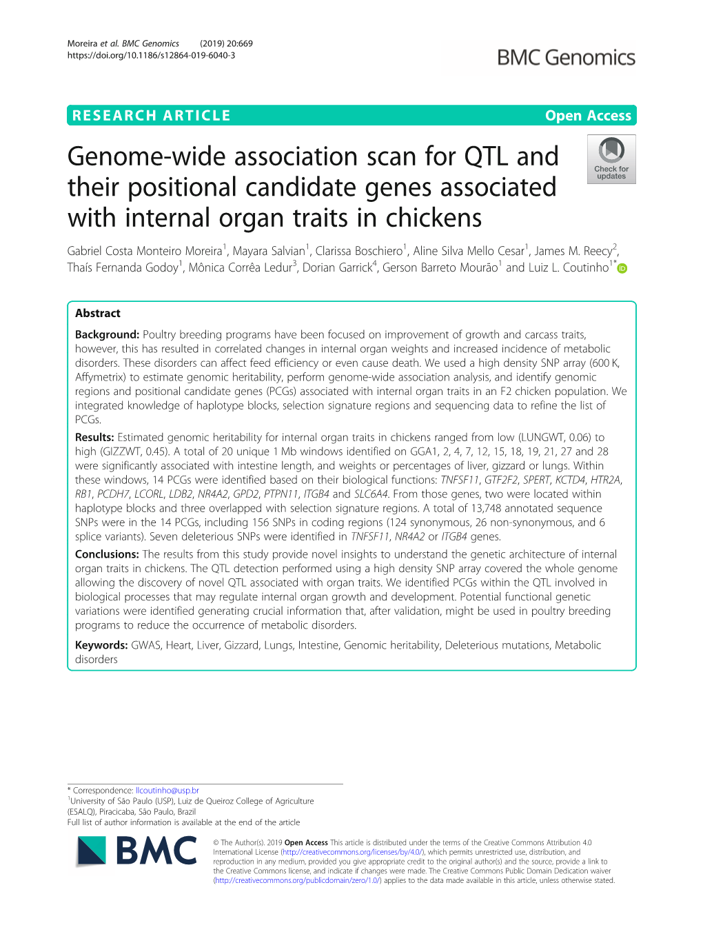 Genome-Wide Association Scan for QTL and Their