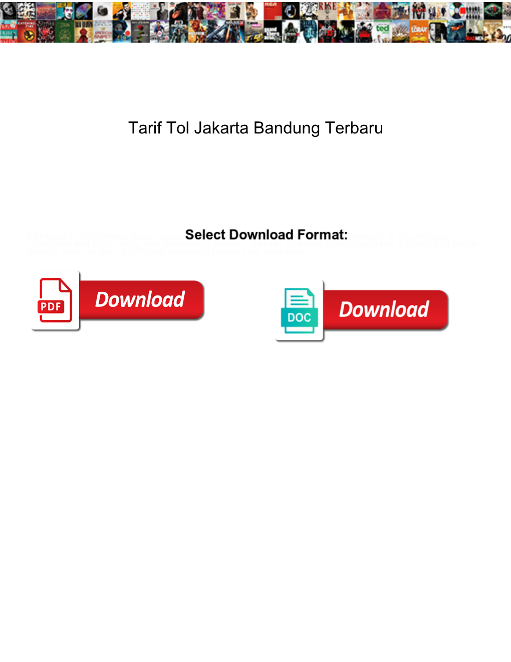 Tarif Tol Jakarta Bandung Terbaru