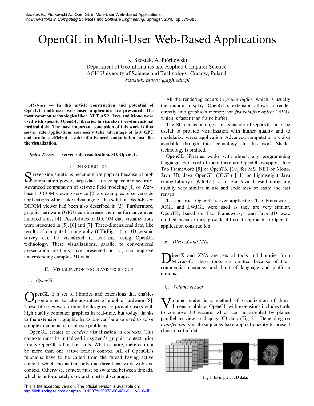 Opengl in Multi-User Web-Based Applications