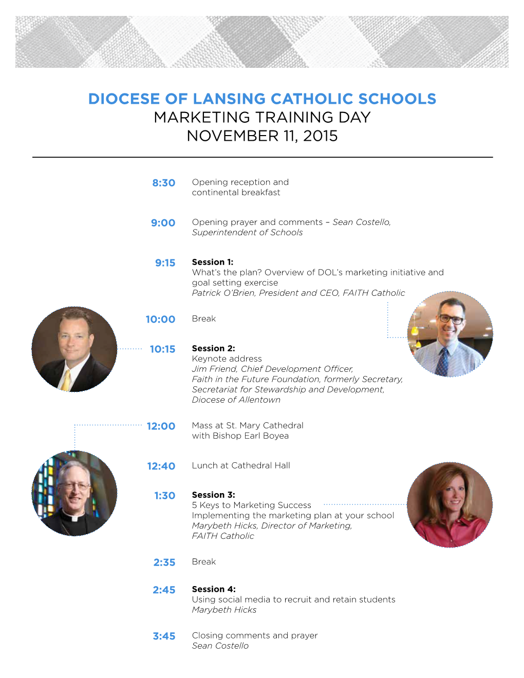 Diocese of Lansing Catholic Schools Marketing Training Day November 11, 2015