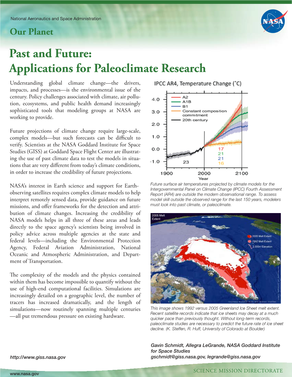 Past and Future: Applications for Paleoclimate Research
