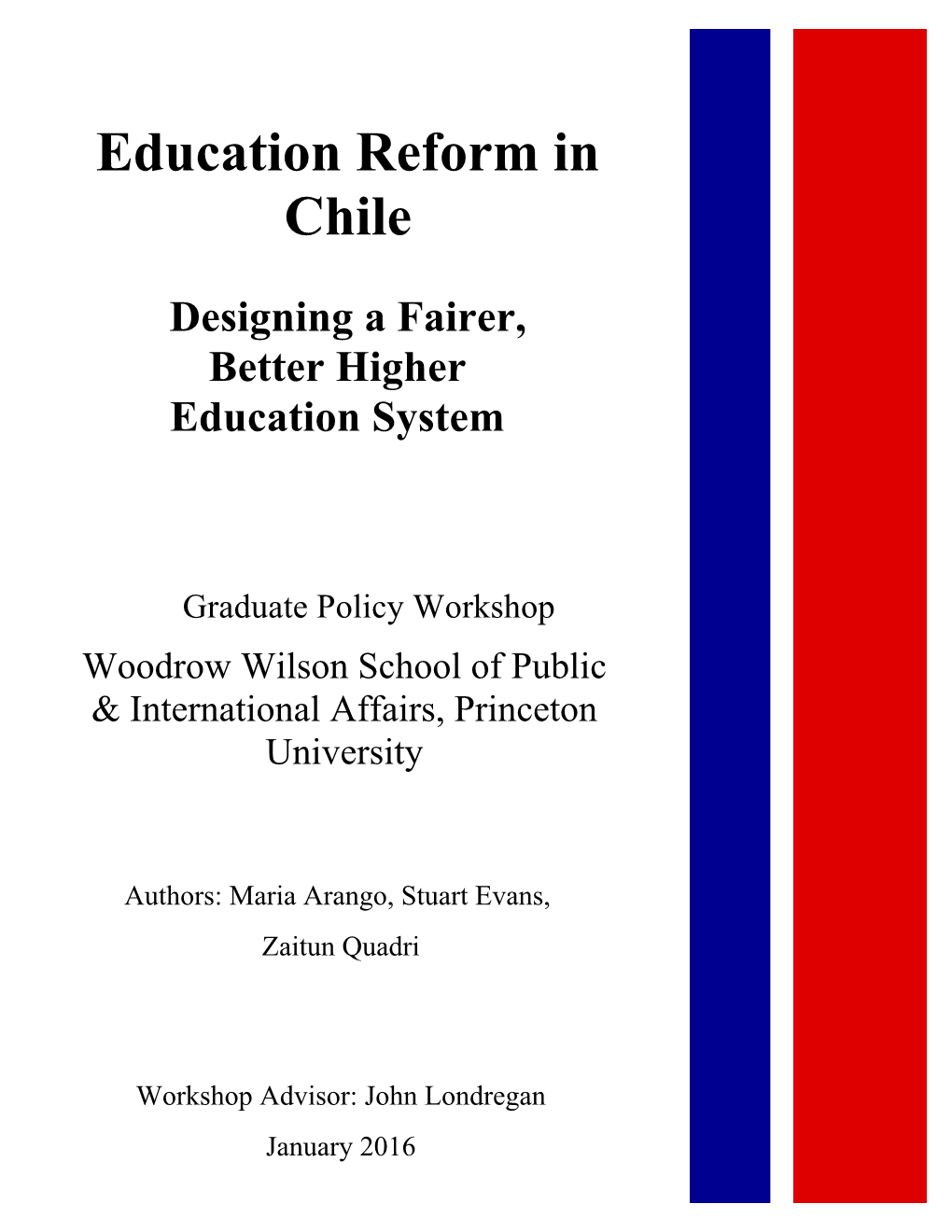 Education Reform in Chile