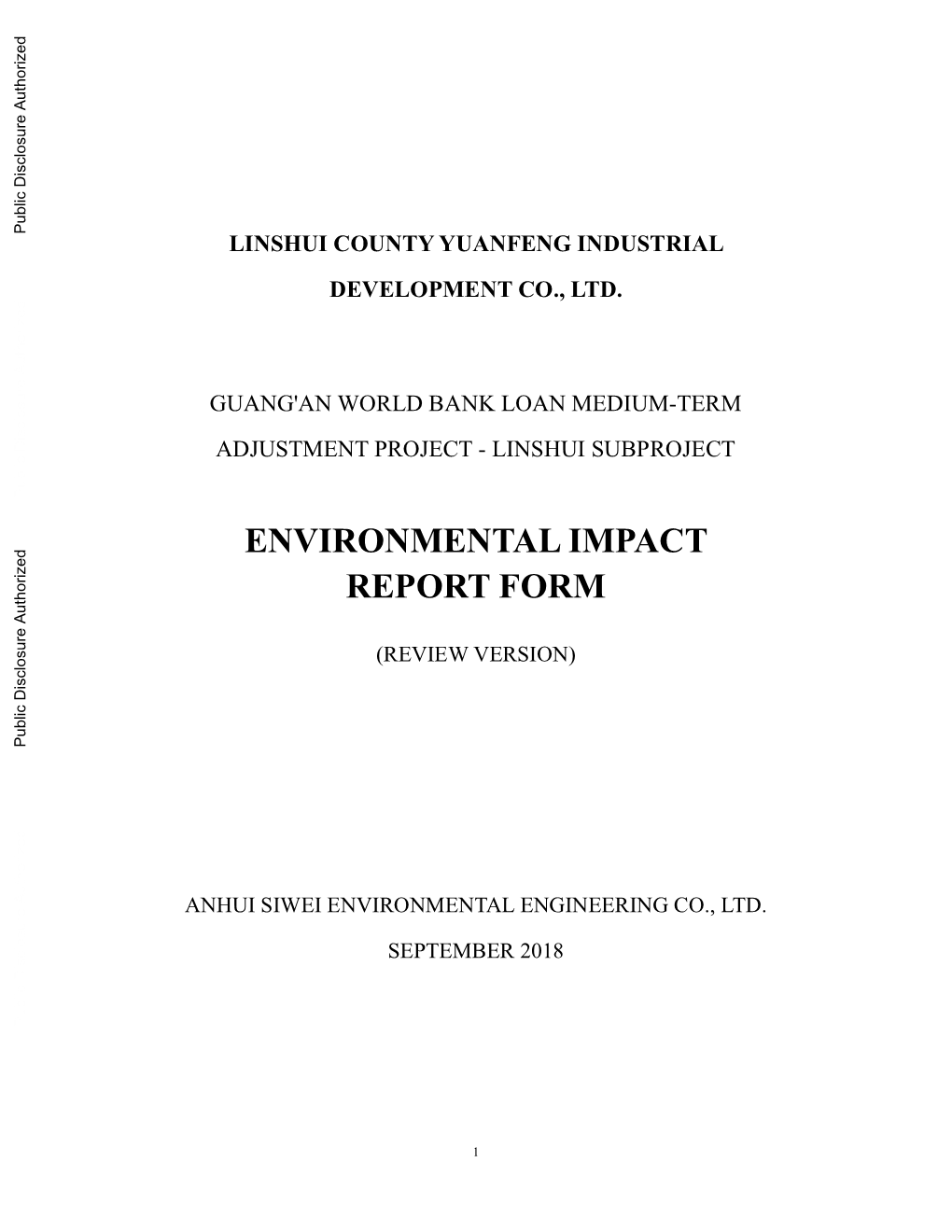 World Bank Document