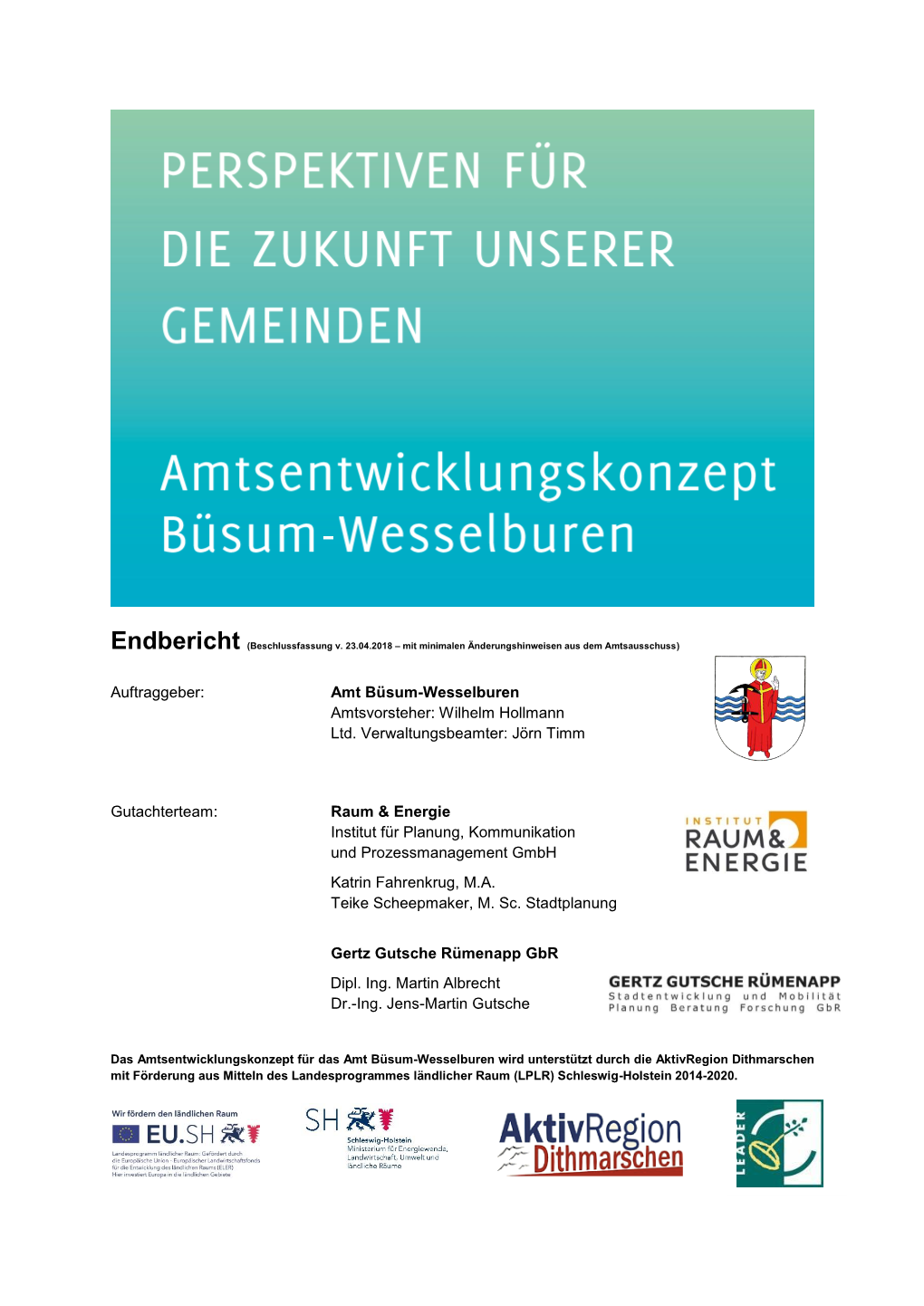 Amtsentwicklungskonzept Büsum-Wesselburen Endbericht (Beschlussfassung V