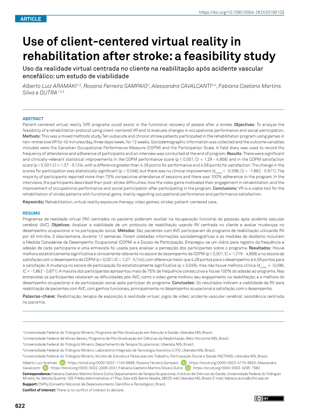Use of Client-Centered Virtual Reality in Rehabilitation After Stroke