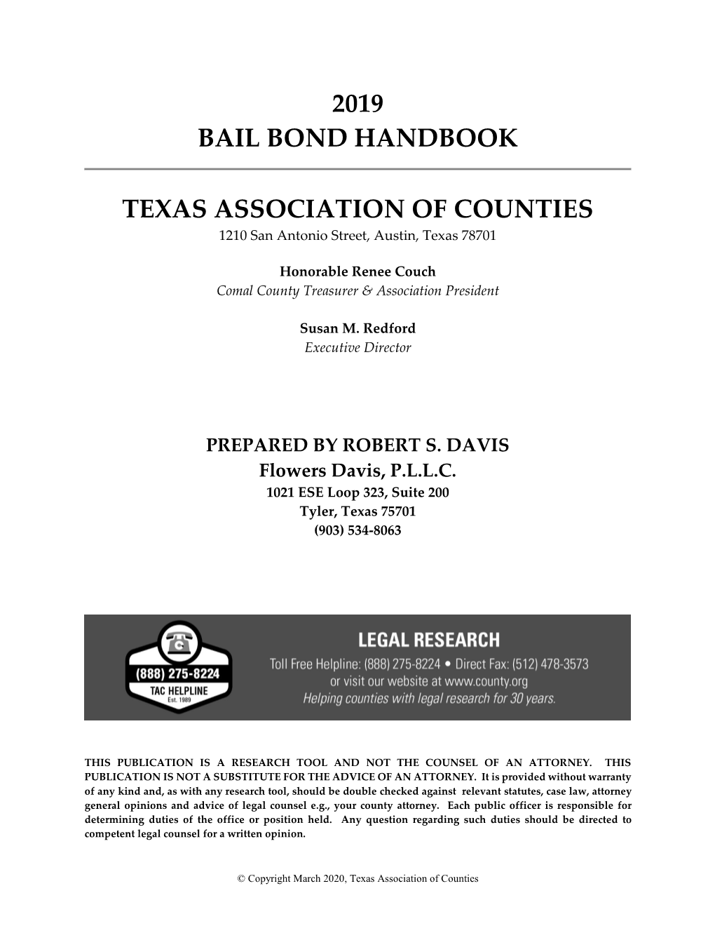 2019 Bail Bond Handbook Texas Association of Counties