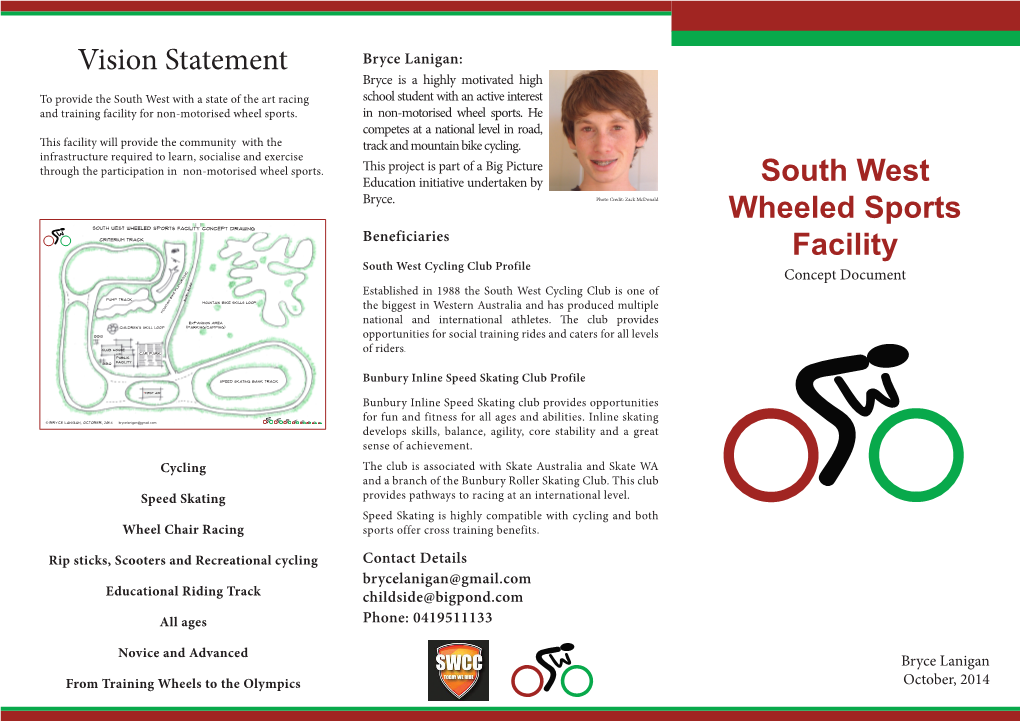 South West Wheeled Sports Facility Vision Statement