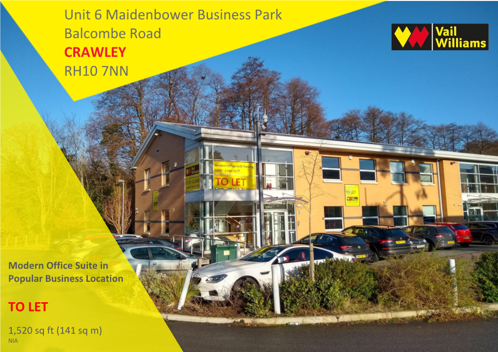 Unit 6 Maidenbower Business Park Balcombe Road CRAWLEY RH10