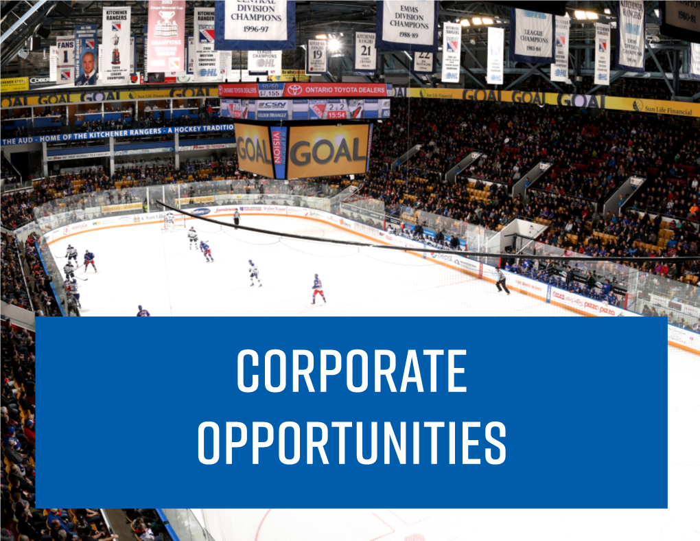 KITCHENER RANGERS FAN BASE and ATTENDANCE Currently More Than 80% of Our Fan Base Are Above the Age of 20 and 44% Are in the Range of 35-59 Years of Age