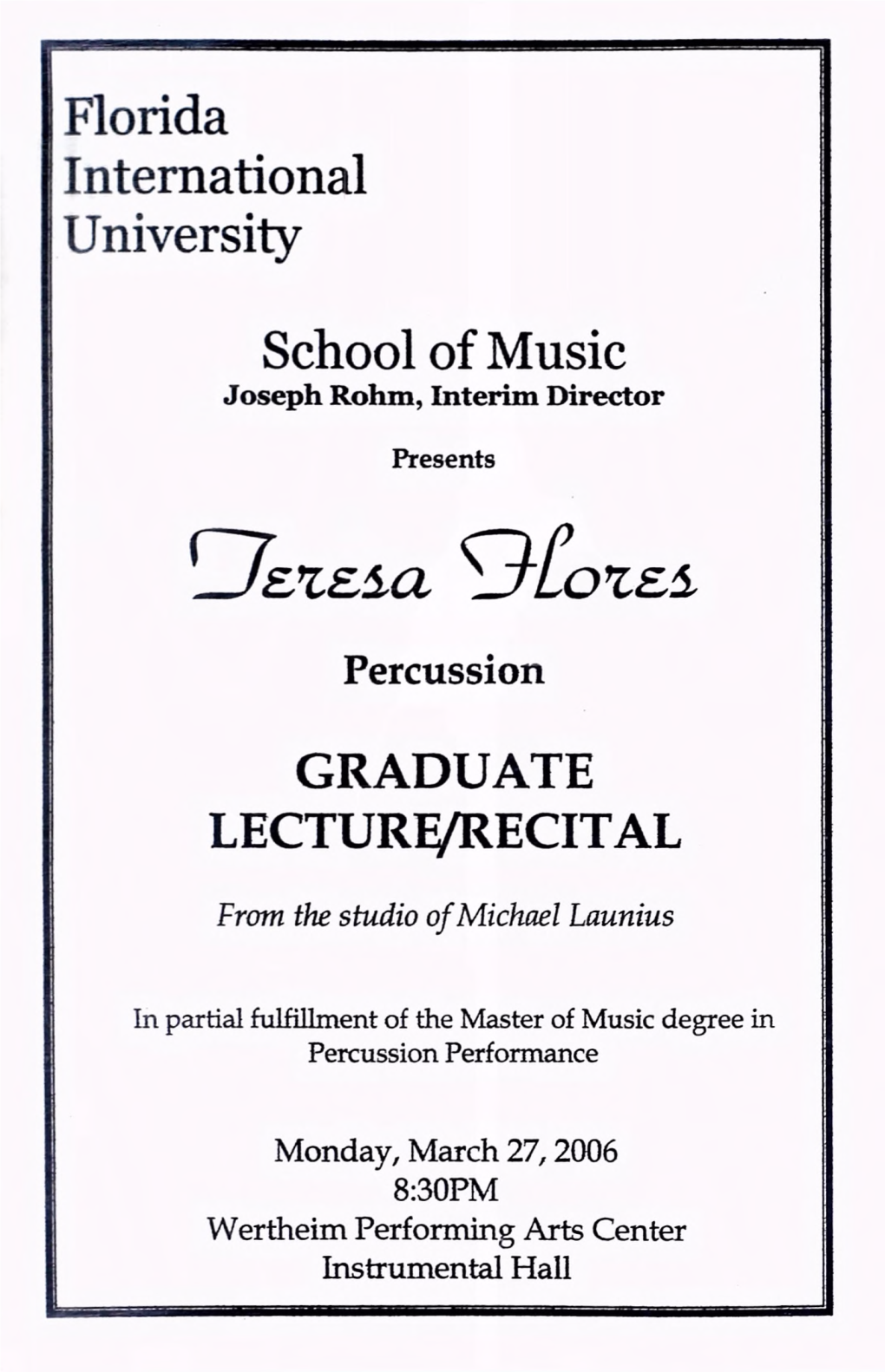 Florida International University School of Music