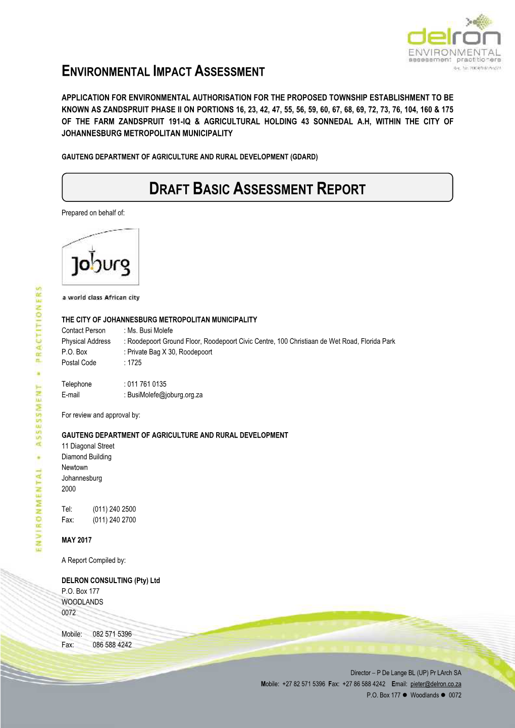 Draft Basic Assessment Report