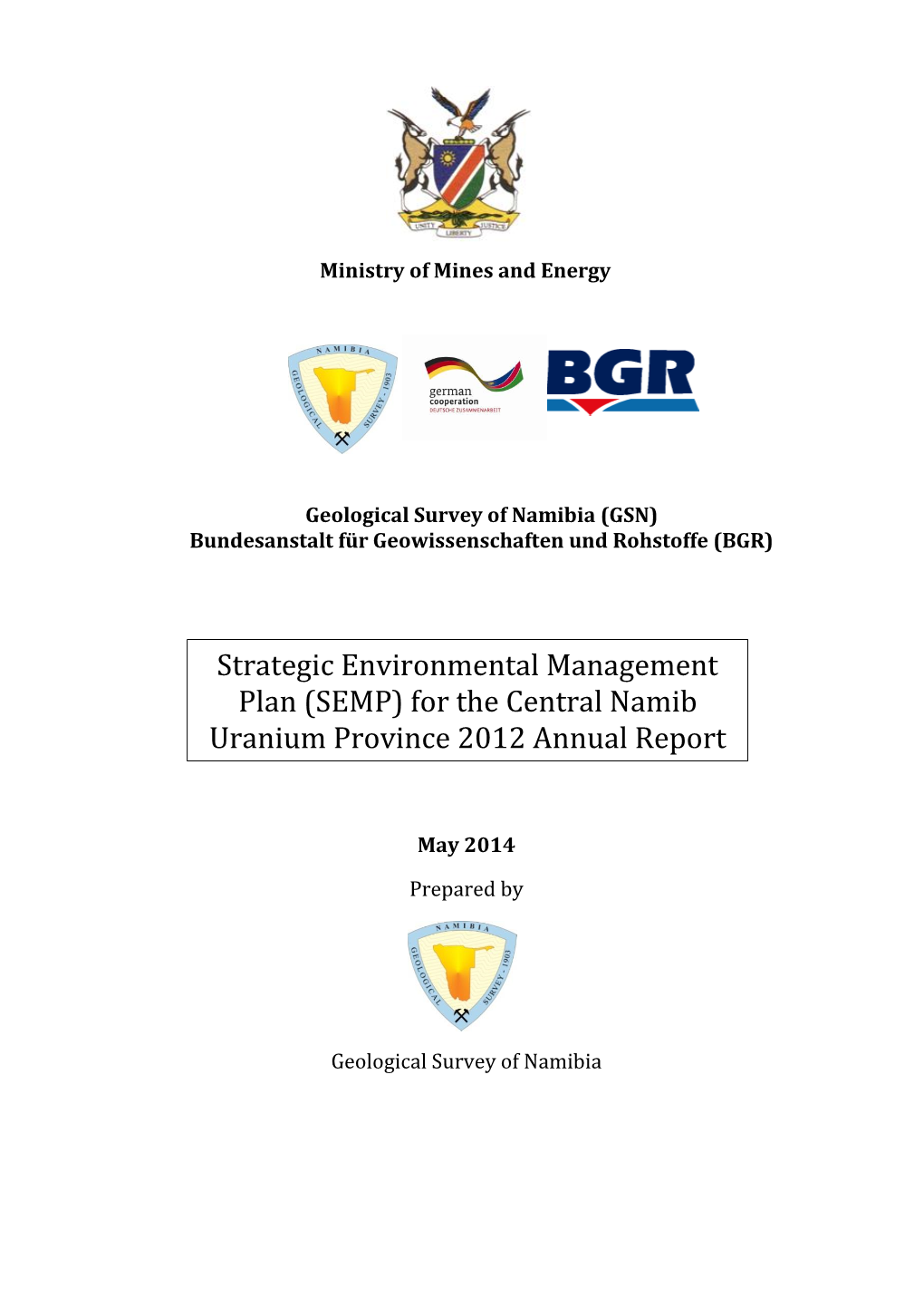 For the Central Namib Uranium Province 2012 Annual Report