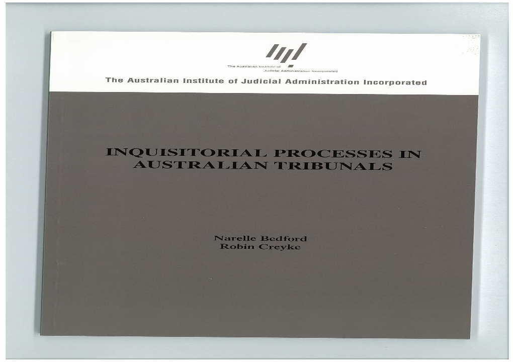 Inquisitorial Processes in Australian Tribunals