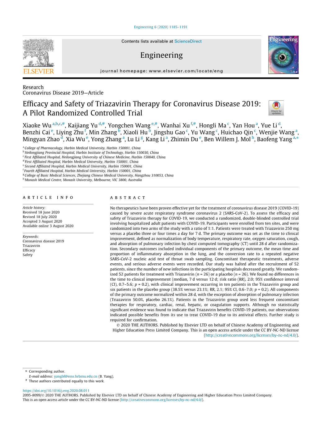 Efficacy and Safety of Triazavirin Therapy for Coronavirus Disease