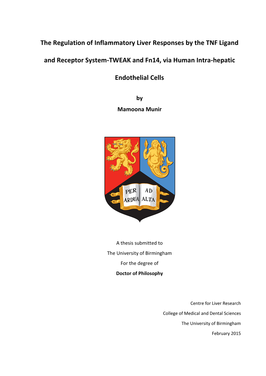 The Regulation of Inflammatory Liver Responses by the TNF Ligand And