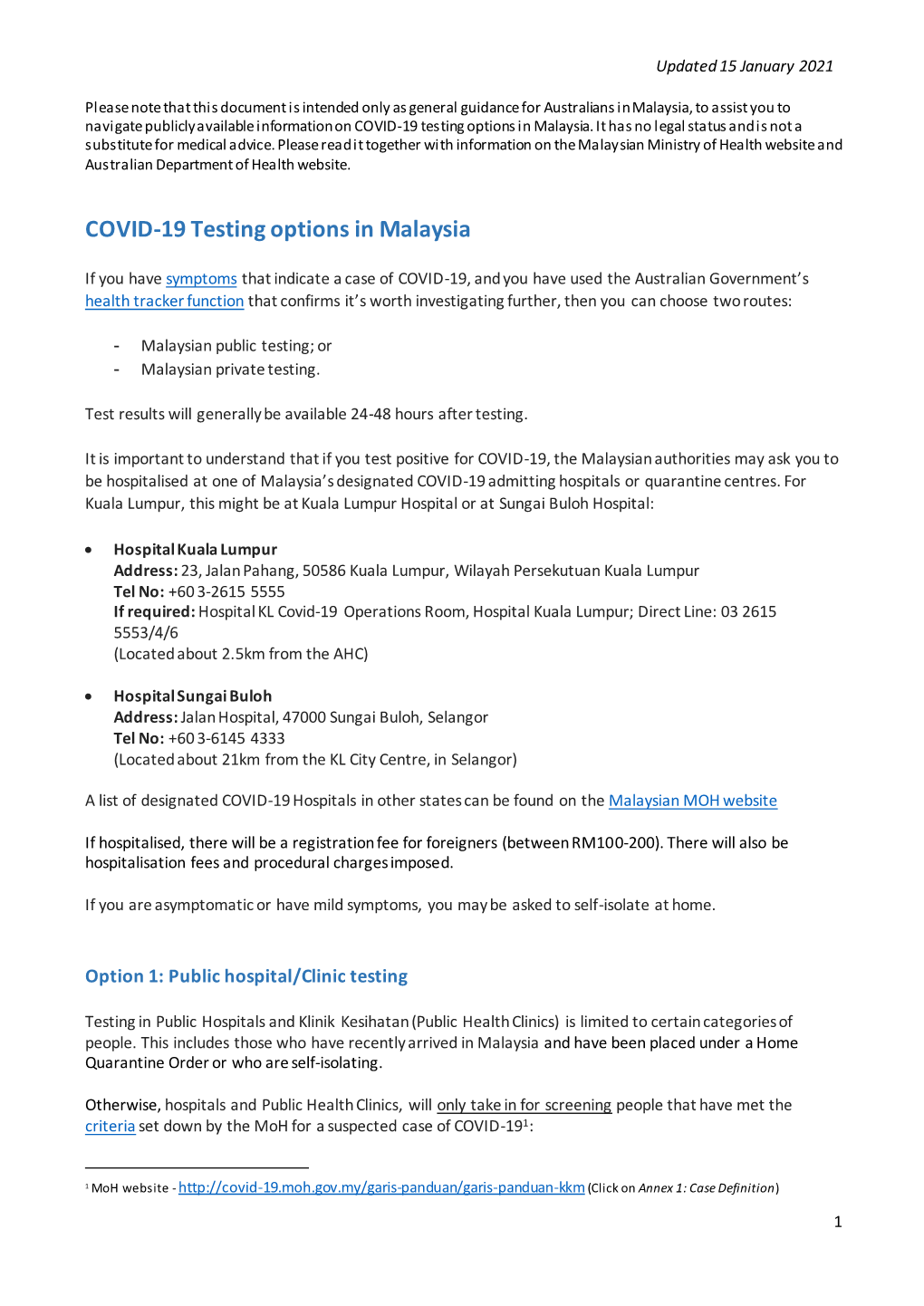 COVID-19 Testing Options in Malaysia
