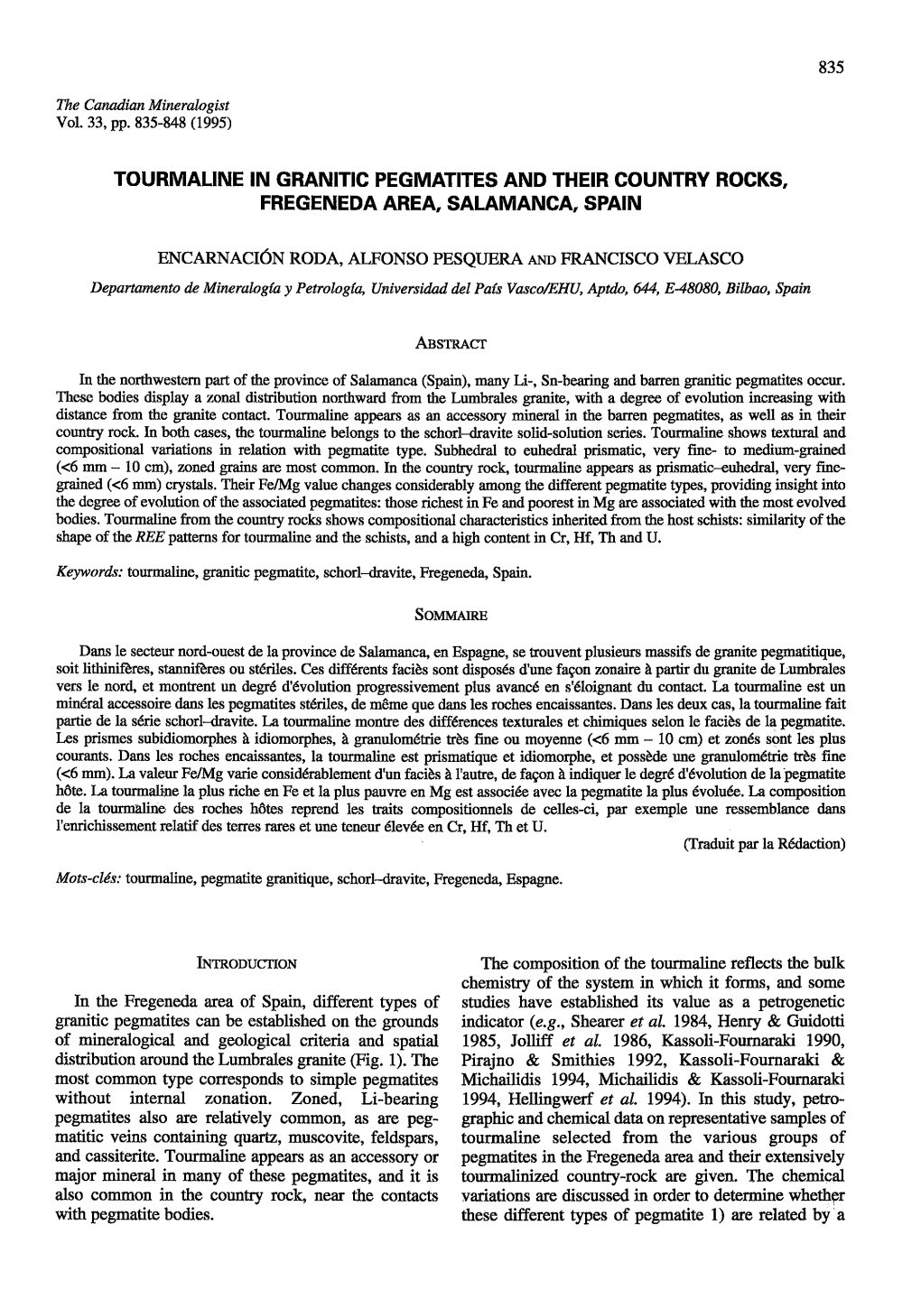 Tourmaline in Granitic Pegmatites and Their