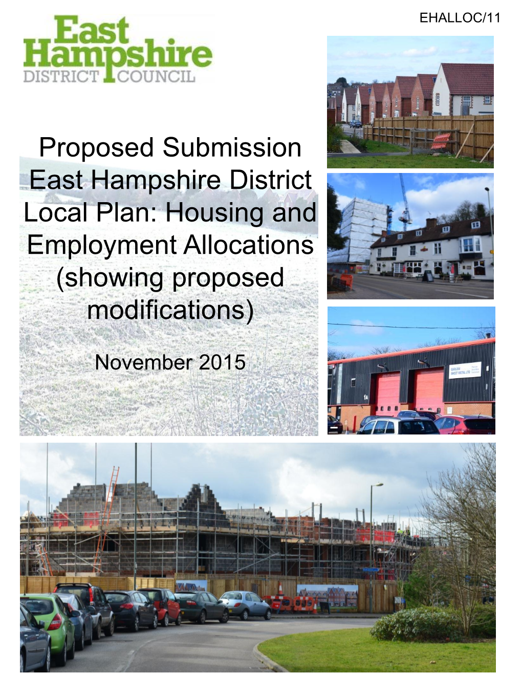 Proposed Submission East Hampshire District Local Plan: Housing and Employment Allocations (Showing Proposed Modifications)