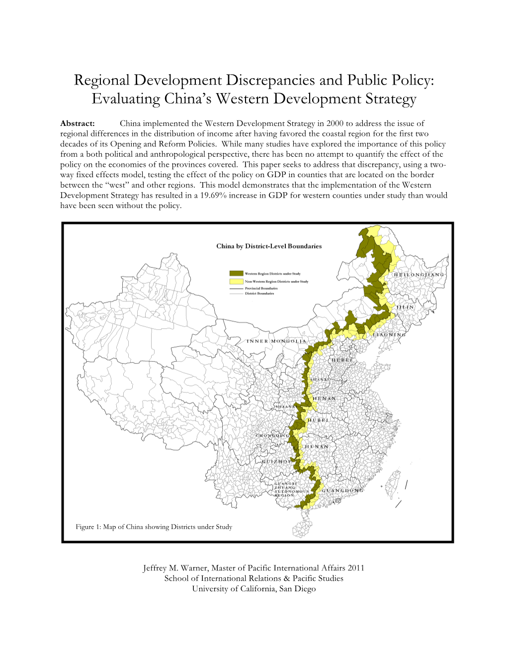 Evaluating China's Western Development Strategy