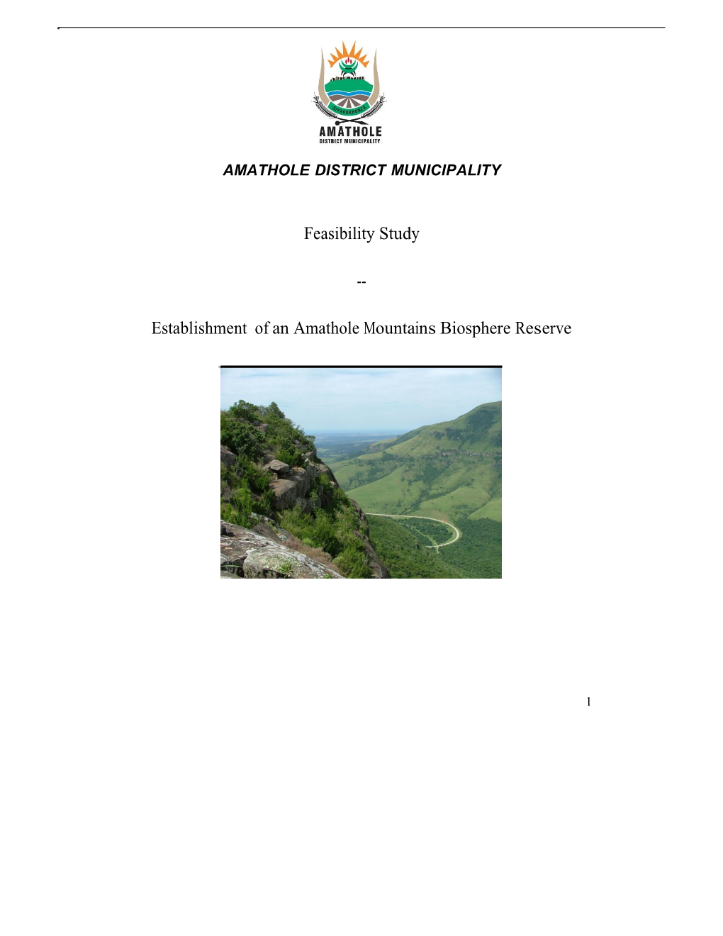 Feasibility Study -- Establishment of an Amathole Mountains Biosphere