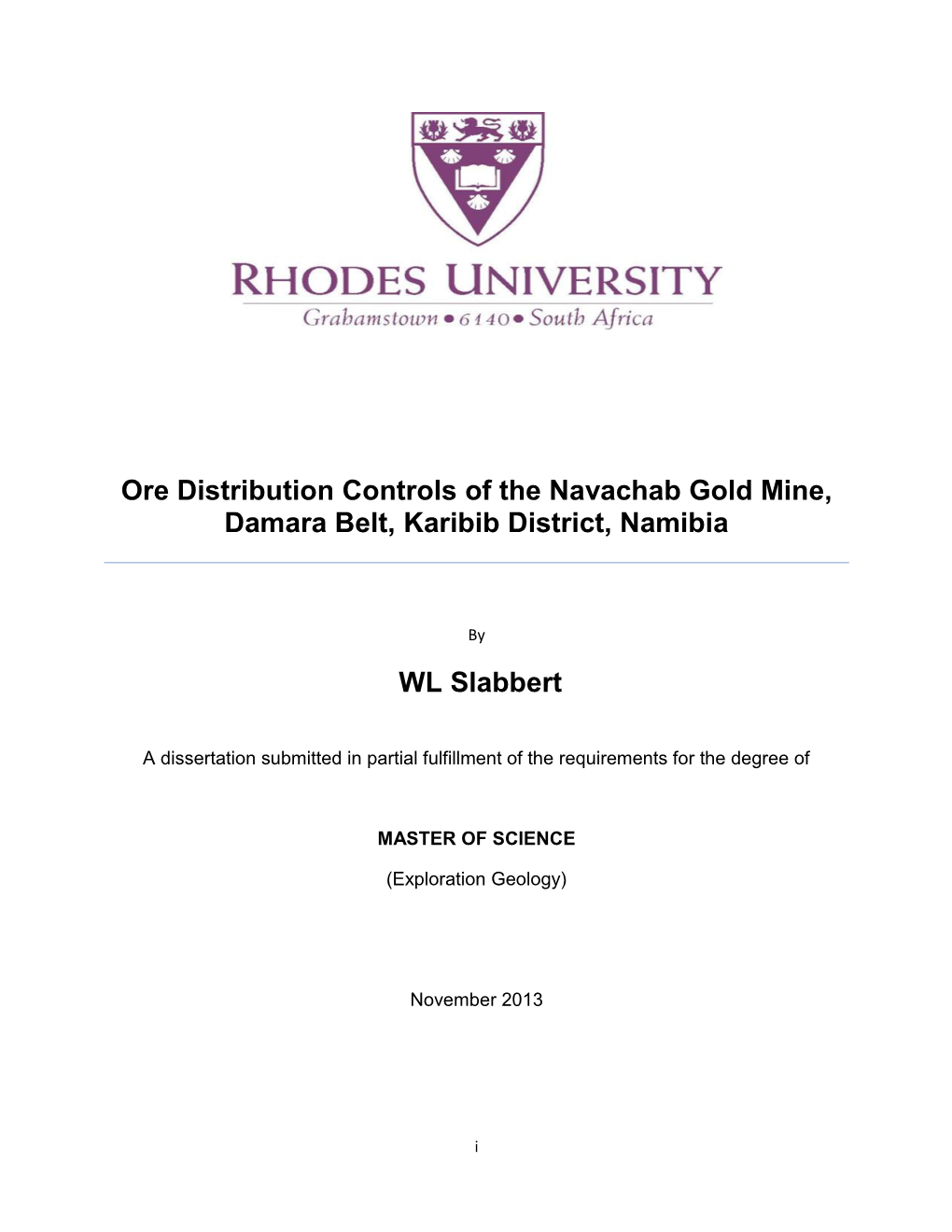 Controls of Gold Mineralization at the K1 Anomaly, Karibib District, Namibia