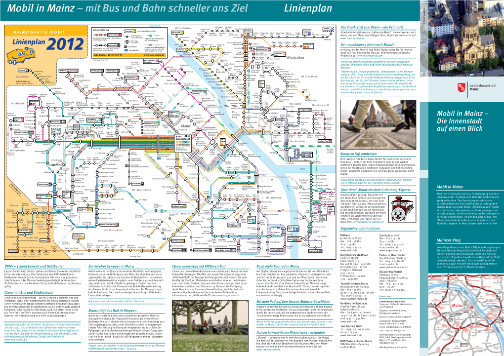 Mobil in Mainz – Mit Bus Und Bahn Schneller Ans Ziel Linienplan