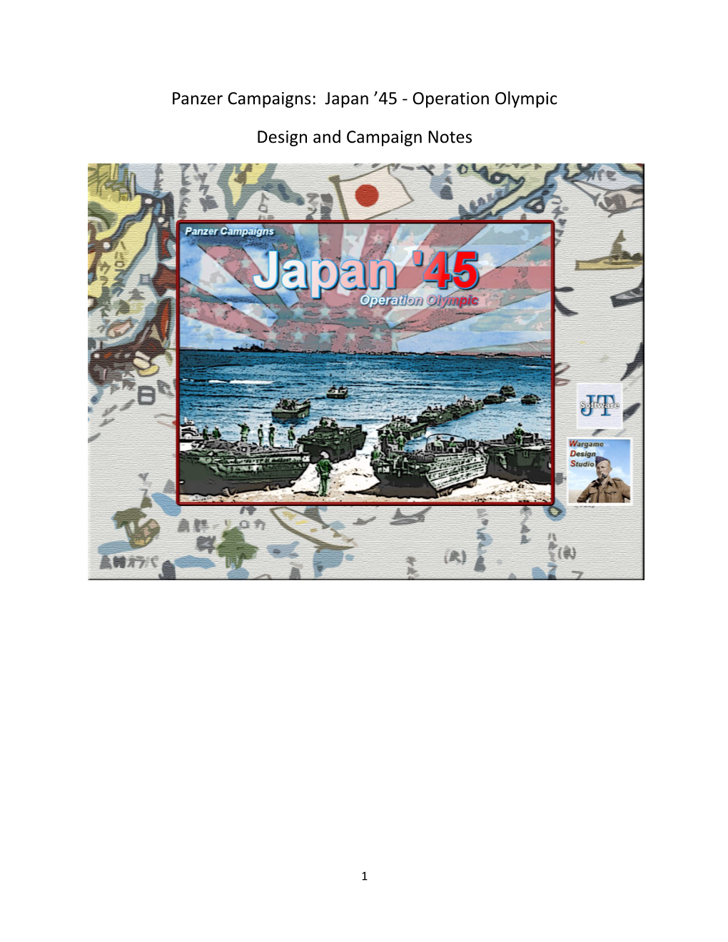 Panzer Campaigns: Japan ’45 - Operation Olympic
