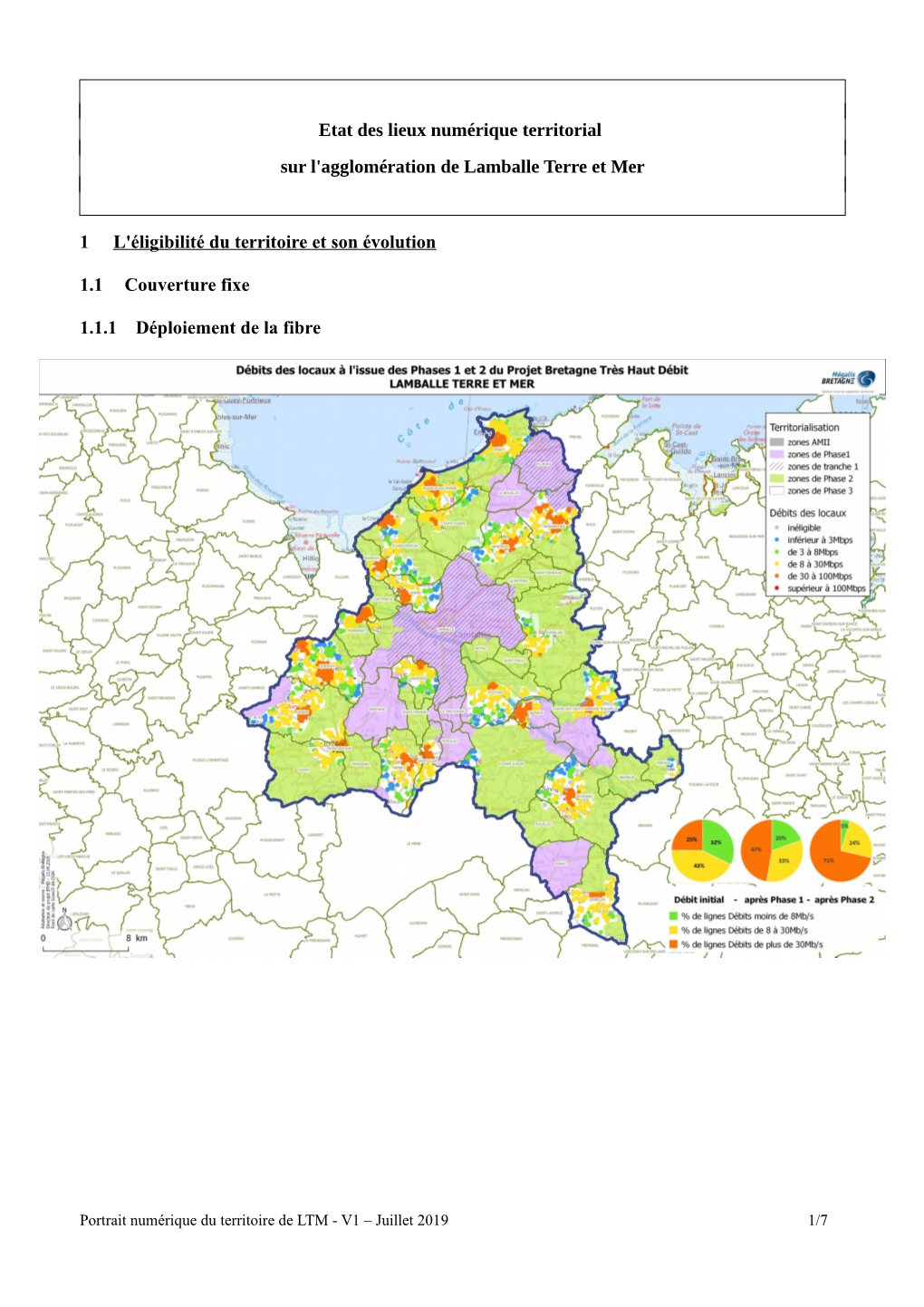 Etat Des Lieux Numérique Territorial Sur L'agglomération De Lamballe Terre Et Mer 1 L'éligibilité Du Territoire Et Son Évol