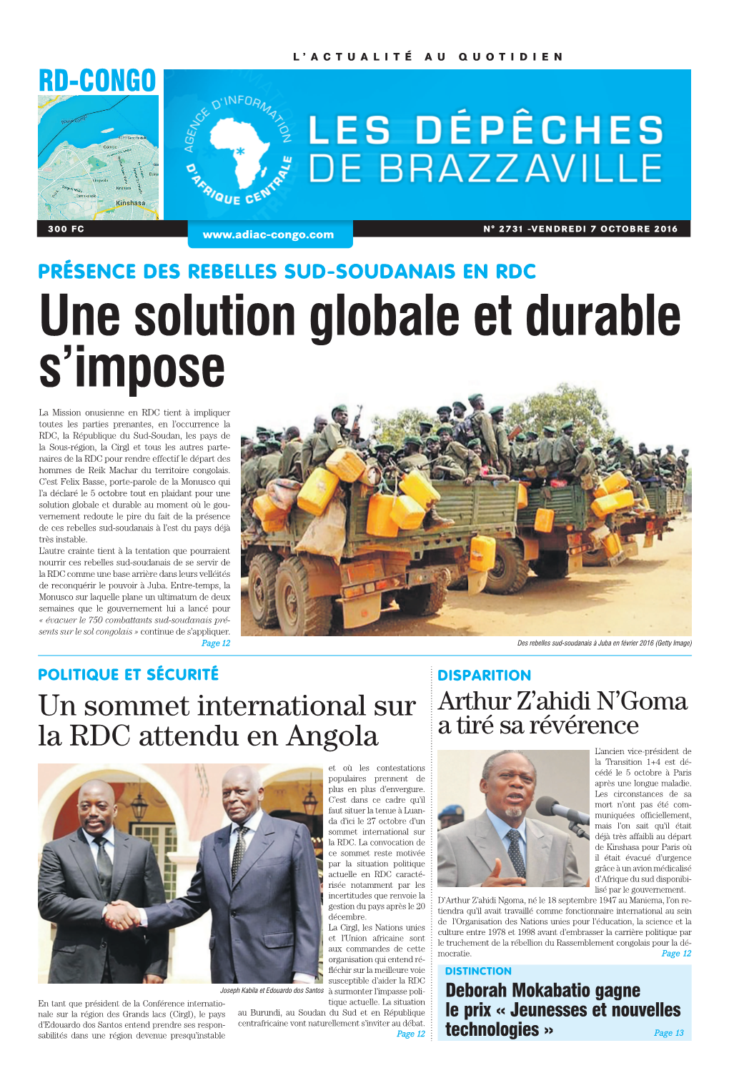 Une Solution Globale Et Durable S'impose