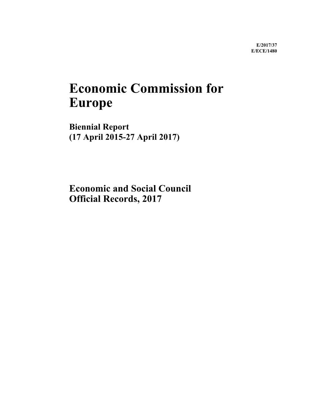 Economic Commission for Europe