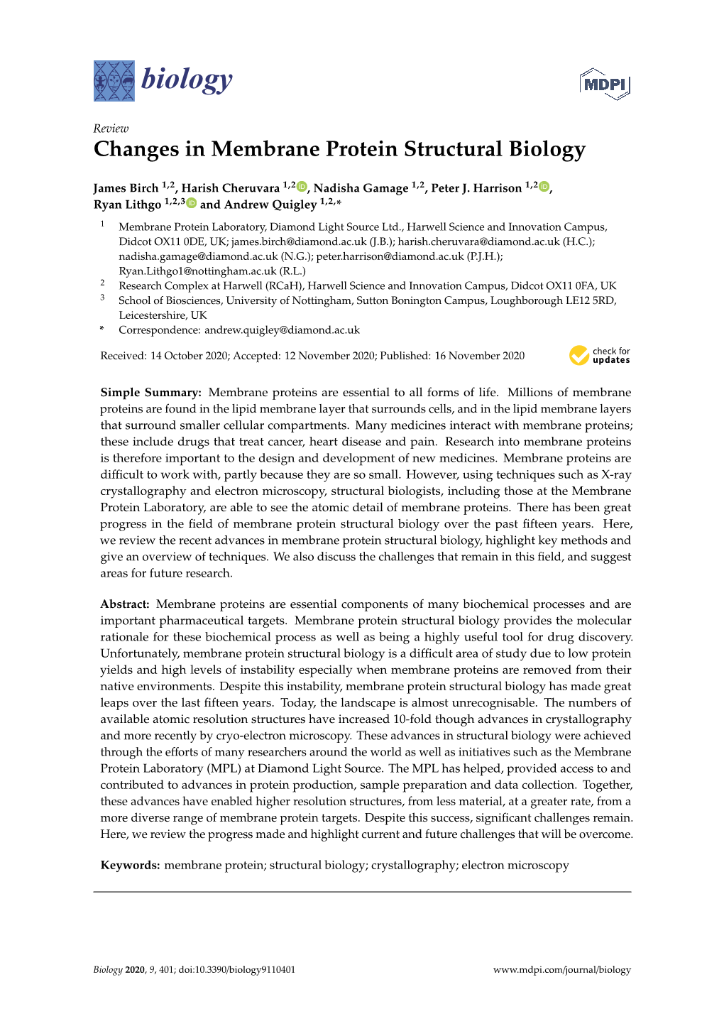 Changes in Membrane Protein Structural Biology