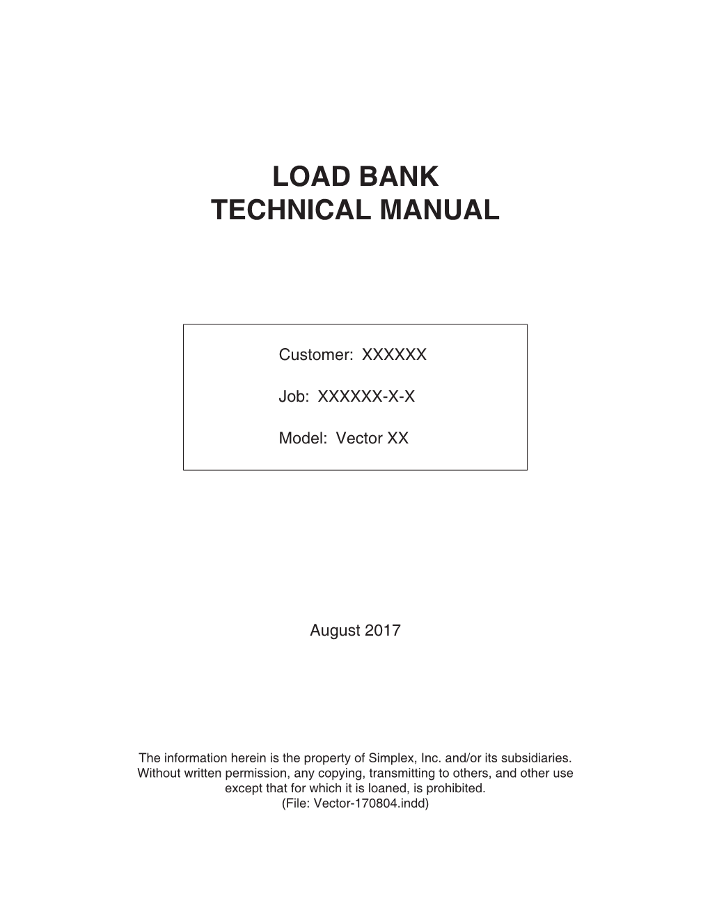 Vector Load Bank Manual