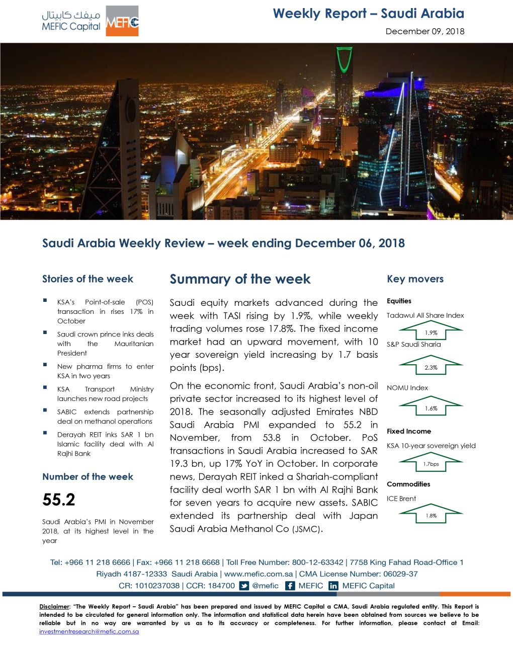 Weekly Report – Saudi Arabia