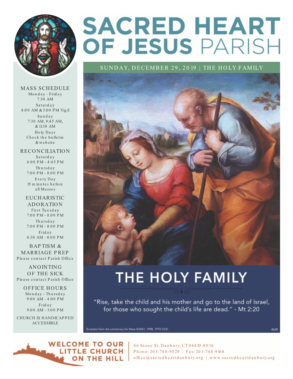 Sunday, December 29, 2019 | the Holy Family