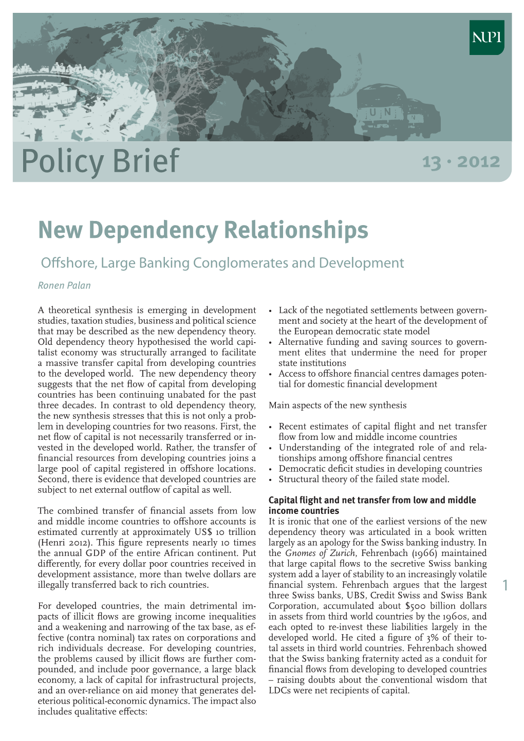 Policy Brief 13 · 2012