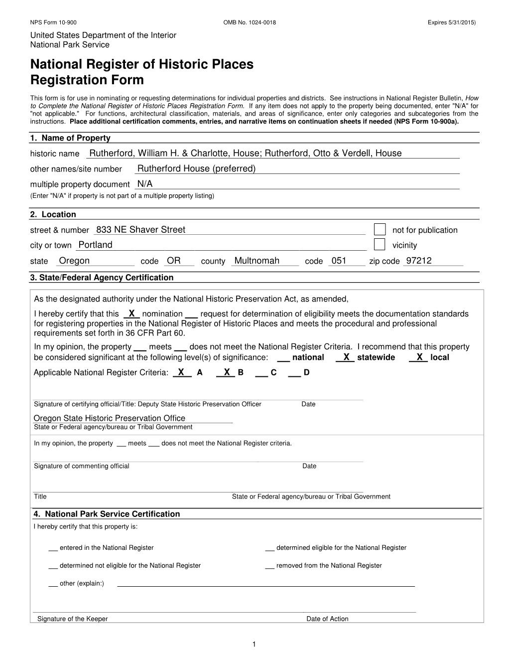 National Register of Historic Places Registration Form