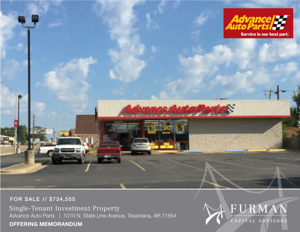 Single-Tenant Investment Property Advance Auto Parts | 1010 N