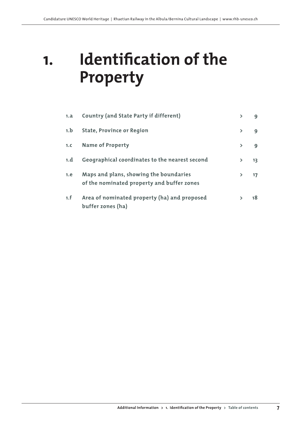 1. Identification of the Property