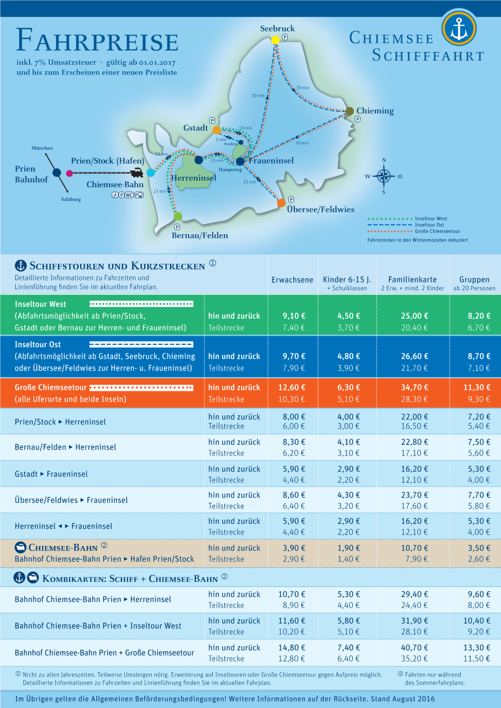 Preise Der Chiemsee-Schifffahrt S.H. Link/PDF