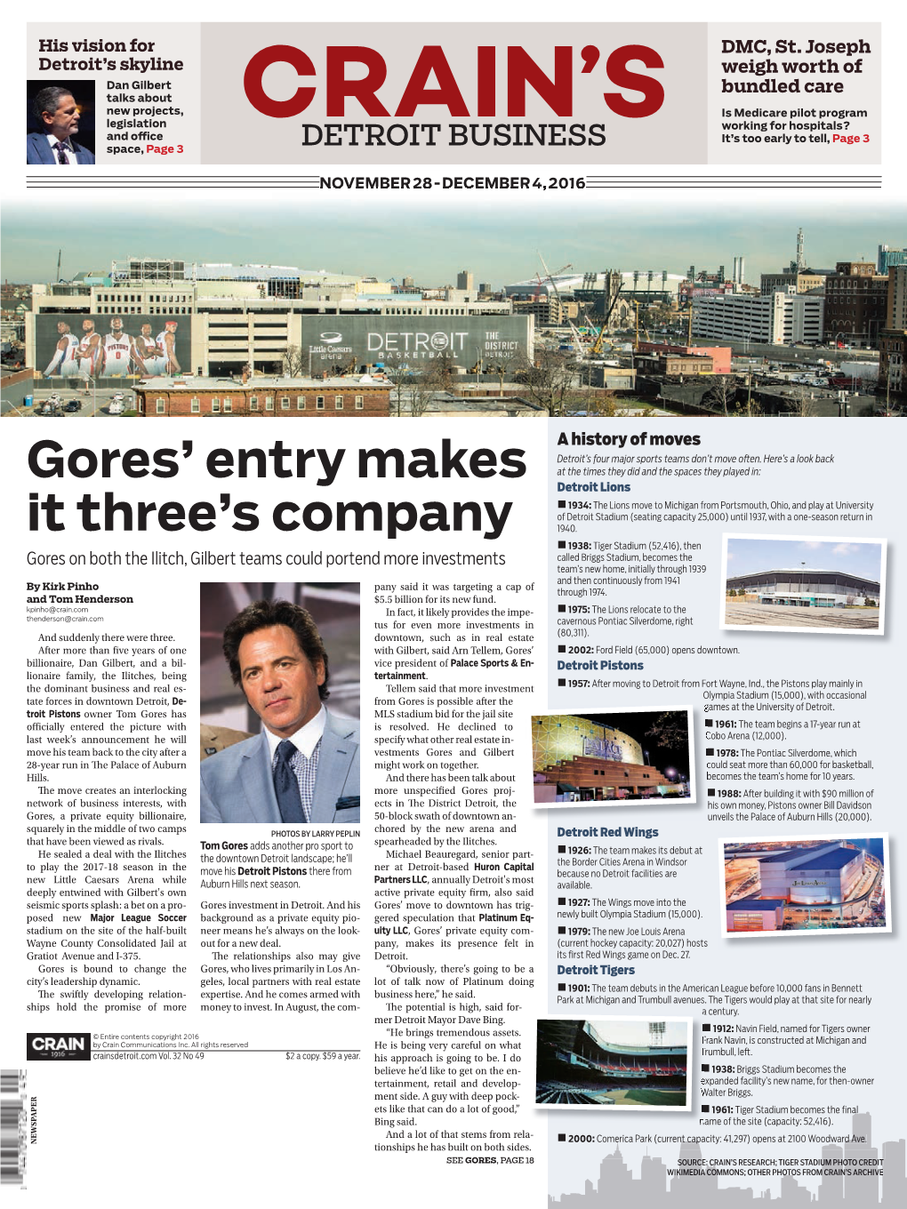 Gores' Entry Makes It Three's Company