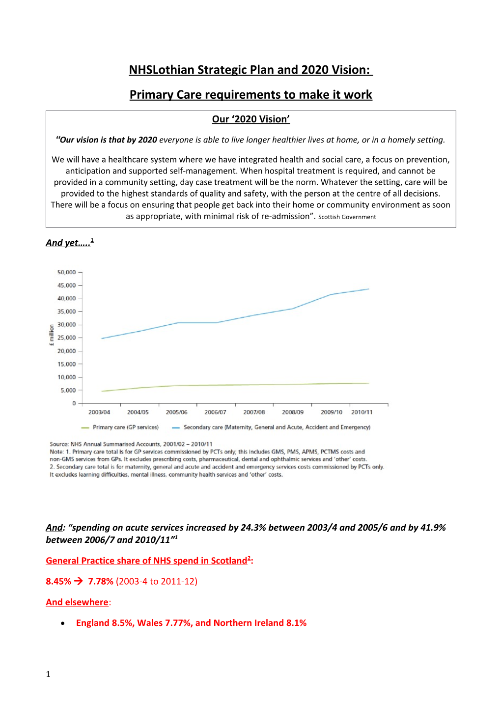 Nhslothian Strategic Plan and 2020 Vision